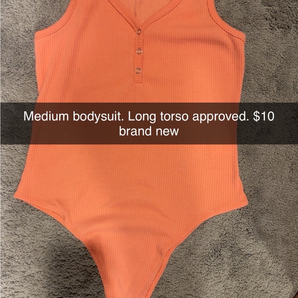 Vibrant Orange Sleeveless Bodysuit
